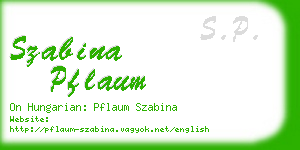 szabina pflaum business card